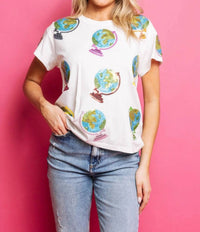 Queen Of Sparkles - Globe Short Sleeve Tee