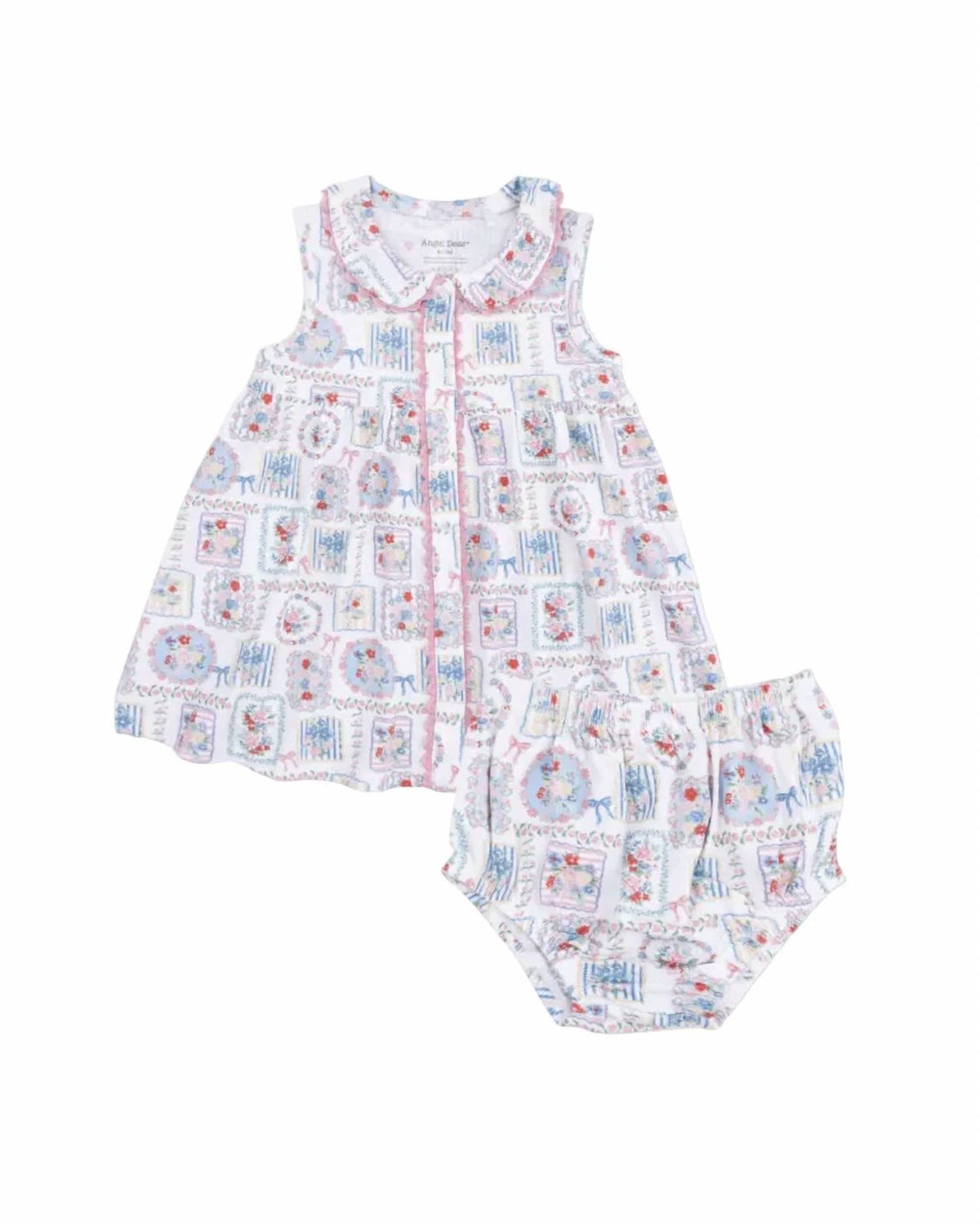 Angel Dear - Juleps Floral Patchwork Jill Dress With Bloomers