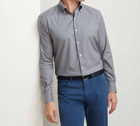 PETER MILLAR Conway Crown Lite Sport Shirt in poplar brown - men's shirt