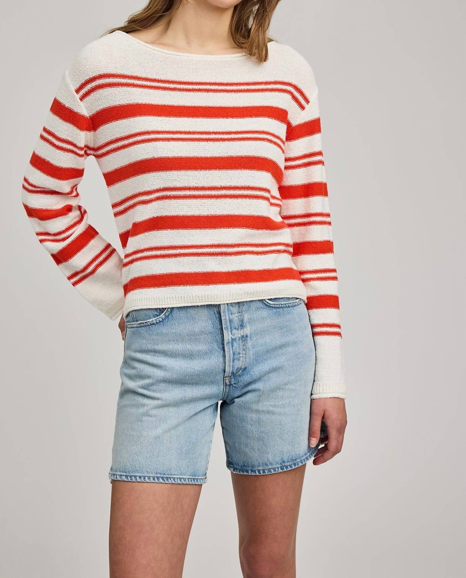 Gentle Fawn Angie Sweater in grenadine stripe - women's sweater - alternate view