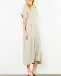 Thml - Short Sleeve Button Down Midi Dress