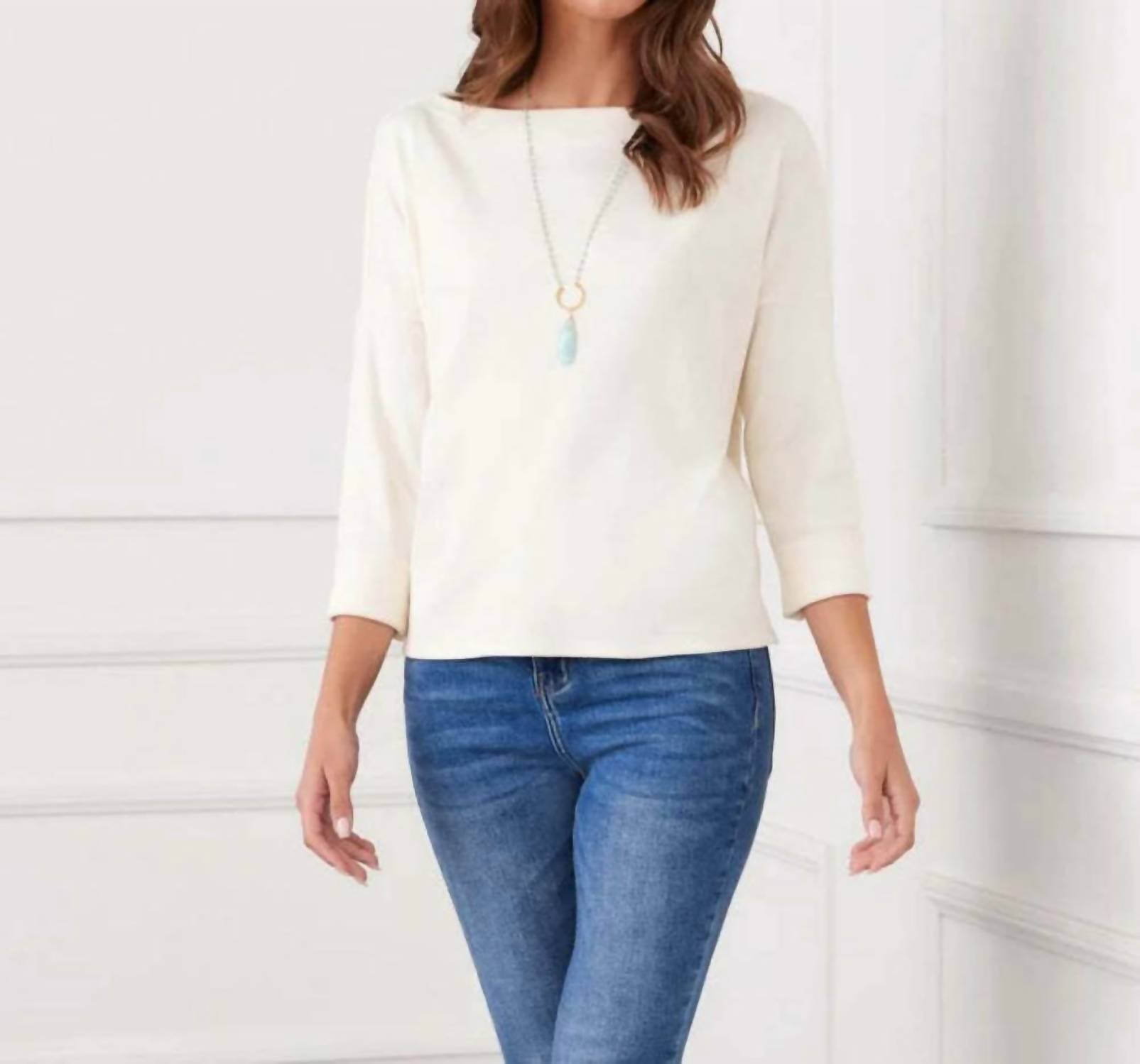 Karen Kane - Ribbed Boatneck Top