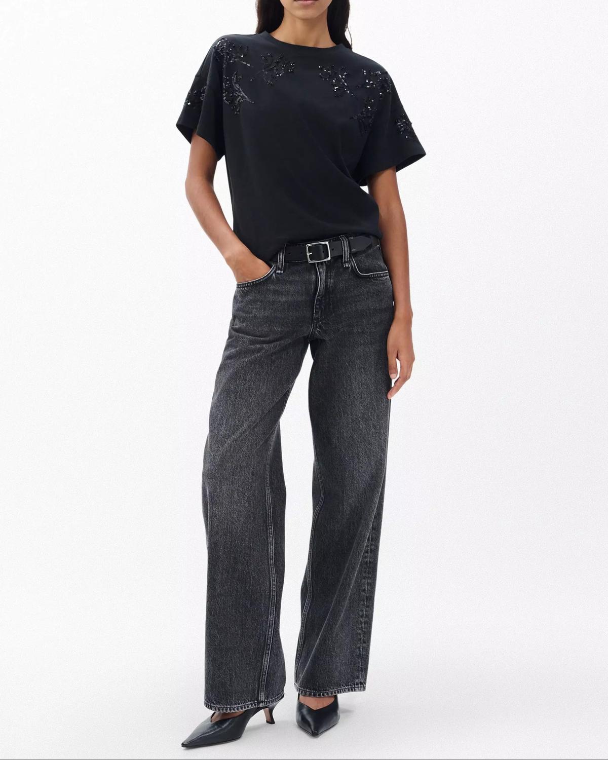 Rag & Bone - Kelly Boxy Beaded Floral Tee