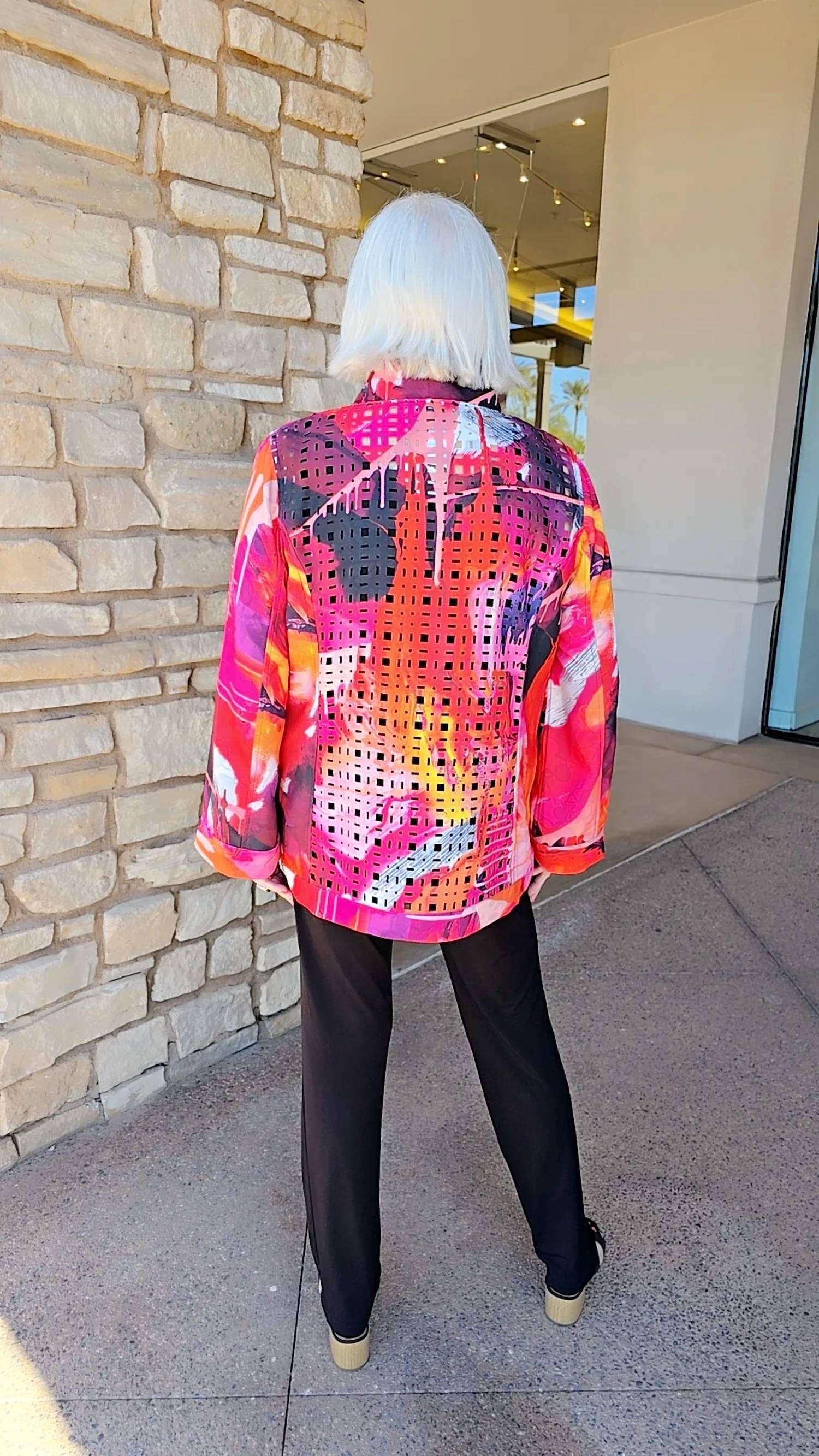 Lemon Grass - Laser Cut Reversible Jacket
