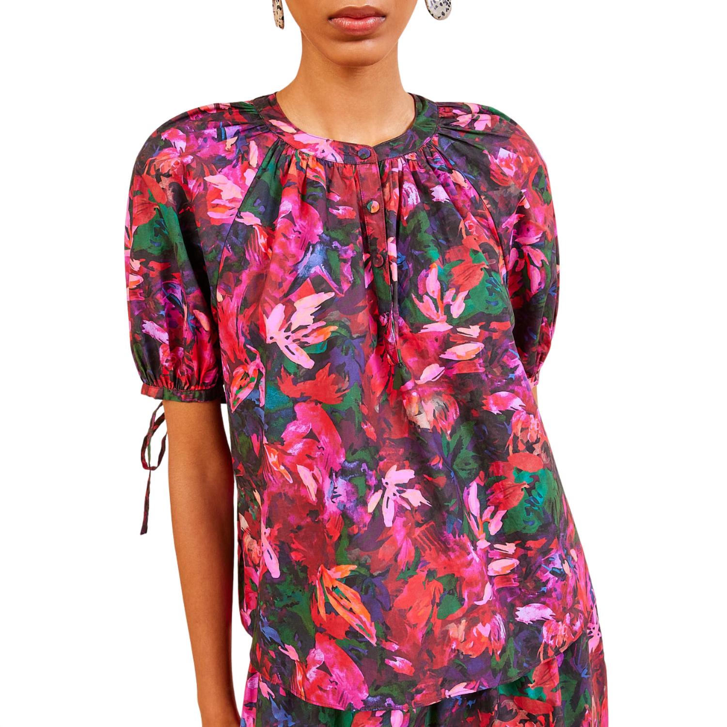 Ulla Johnson Women's Vienne Blouse in hibiscus - women's blouse
