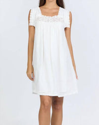 Dear John Denim - Miabella Square Neck Lace Trim Mini Dress