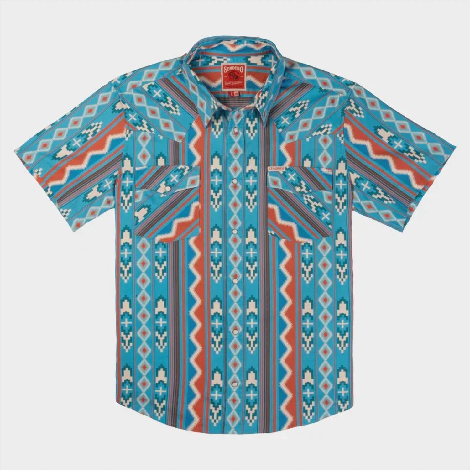 Sendero Provisions Co. - Wyatt Pearl Snap Short Sleeve Print Shirt