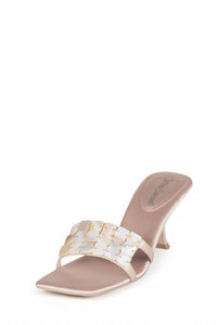 Jeffrey Campbell - Women's Abalone Shell Satin Slide Sandal