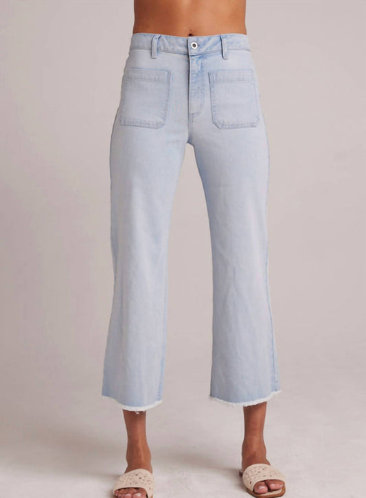 Bella Dahl - Sarah Frayed Hem Wide Leg Crop Jeans