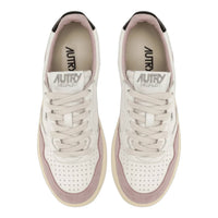 AUTRY Women's Medalist Low Sneakers in white powder pink and black - women's sneaker - alternate view