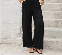 Anna-Kaci - Women's Sleeveless Crop Top And Wide Leg Two Piece Set