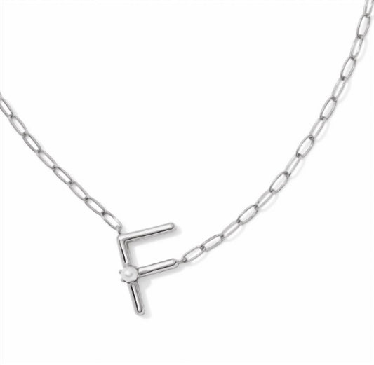 Kendra Scott - Women's Pearl Letter F Pendant Necklace