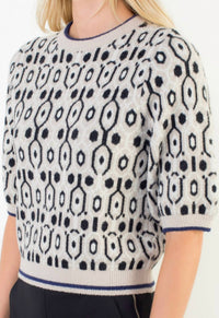 Thml - Short Sleeve Abstract Sweater