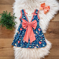 Twocan - Girls Boho Blooms Bow Back Dress
