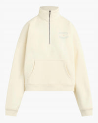 Favorite Daughter Women's Half Zip Sweatshirt in white - women's top - detail view