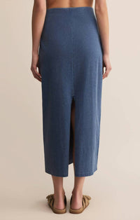 Z Supply - Women's Gail Jersey Denim Midi Skirt