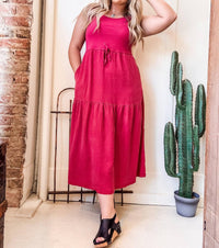 Tribal - Sleeveless Midi Dress
