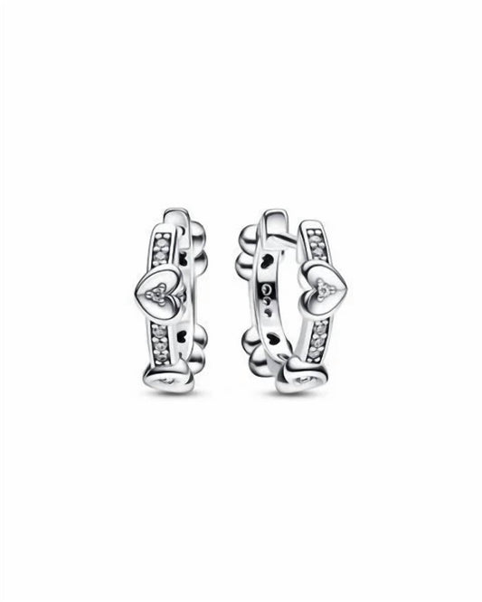 Pandora - Women's Heart Hoop Earrings