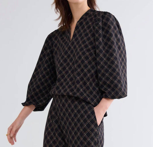 Summum - Jacquard Plaid Top