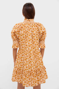 Hyacinth House Floral Mini Dress in burnt orange floral - women's dress - alternate view