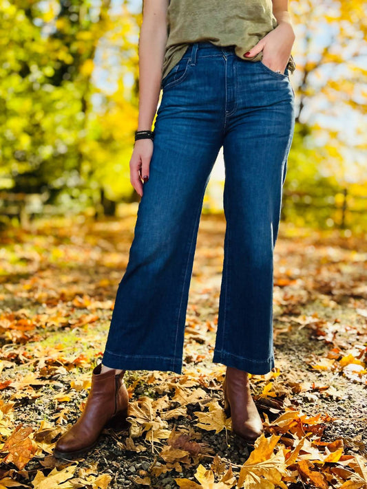 Hidden - Nori Cropped Wide-leg Jeans
