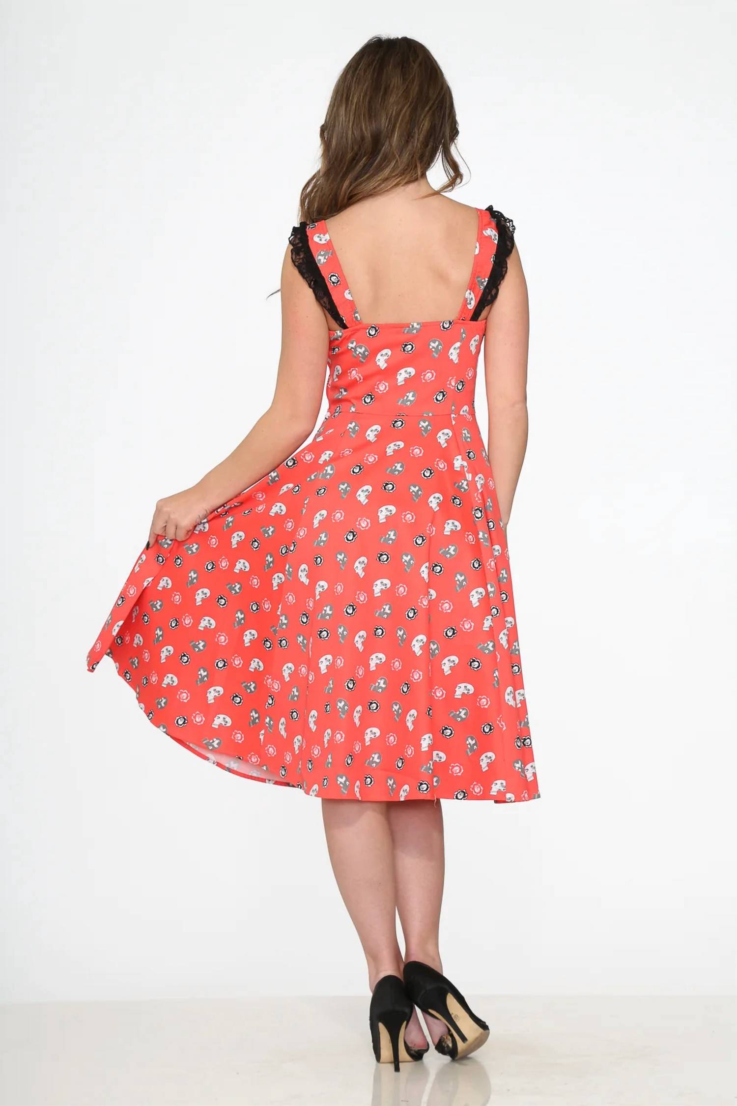 Orchid Bloom - Skulls Swing Dress