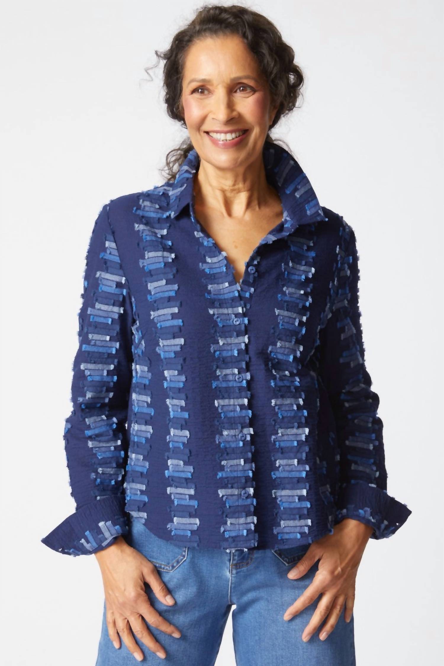 Habitat - Embroidered Cotton Shaped Hem Shirt