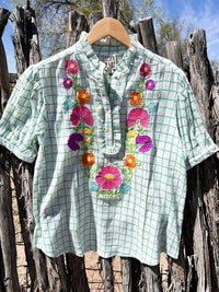 Ivy Jane - Women's Josephina Window Pane Top