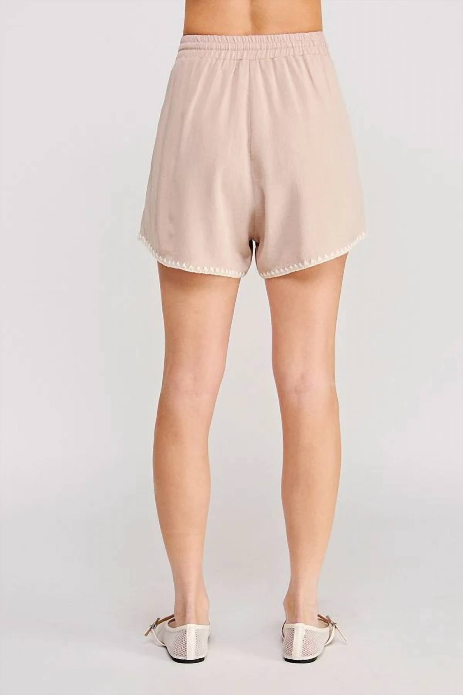Allie Rose - Women's Embroidered Hem Shorts