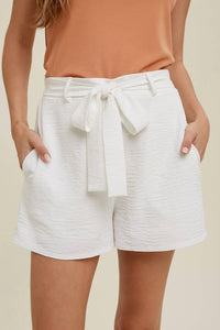Wishlist - Textured Front Self Tie Shorts