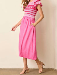 Polagram - CROCHET MIDI DRESS