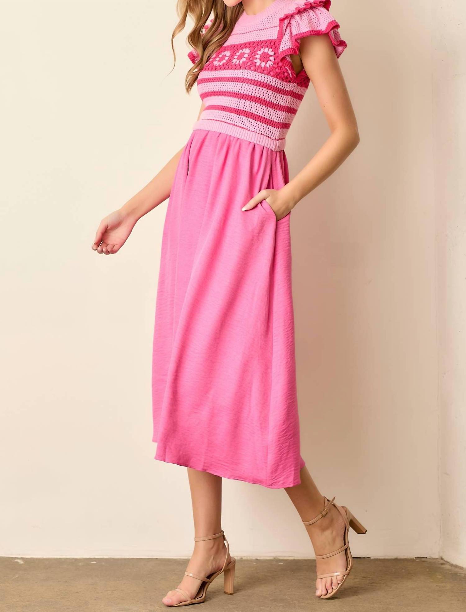 Polagram - CROCHET MIDI DRESS