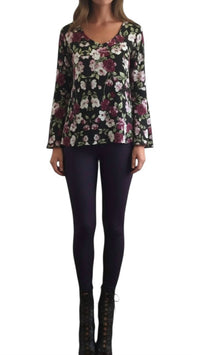 Michael Lauren - Floral Bell Sleeve Top