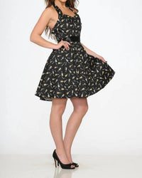 Orchid Bloom - Violine Halter Swing Dress