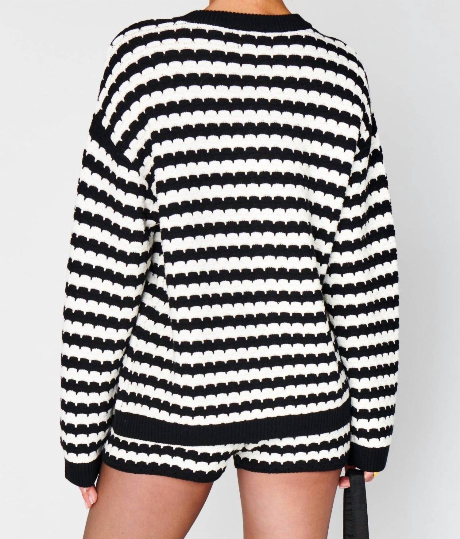 Show Me Your Mumu Inez Cardigan in black white 1 - women's cardigan - alternate view