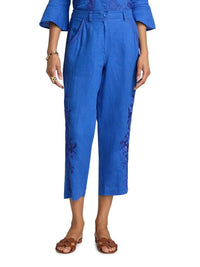 Johnny Was - CARMELITA LINEN CROPPED PANT