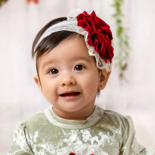 Haute Baby - "Evelyn" Holiday Headband for Baby Girls