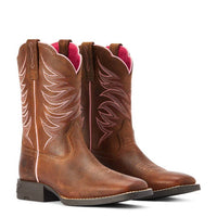 ARIAT Girls Youth Firecatcher Boot in rowdy brown - kids' boots - alternate view