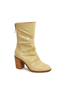BEAST FASHION Women's Ciena Slouchy Mid-calf Boot in beige - women's shoe - detail view