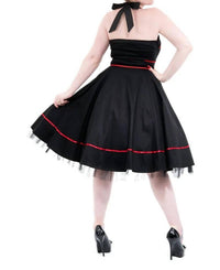 Orchid Bloom - Trim Halter Swing Dress