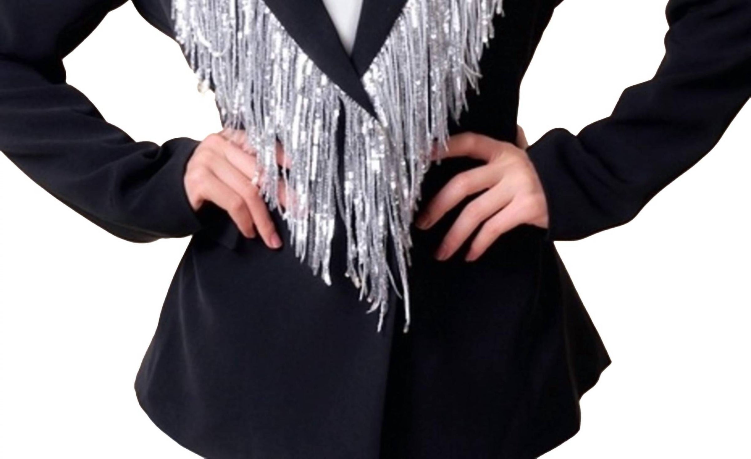 Mainstrip - Frisky Business Sequin Fringe Blazer