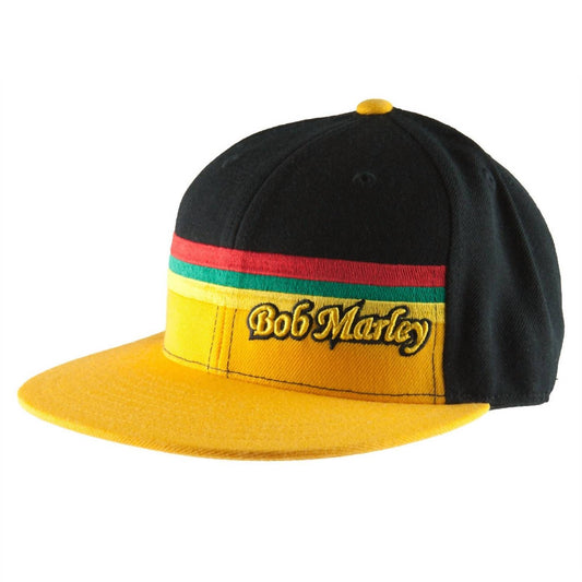 Bob Marley - Men's Rasta Stripe Fitted Baseball Cap