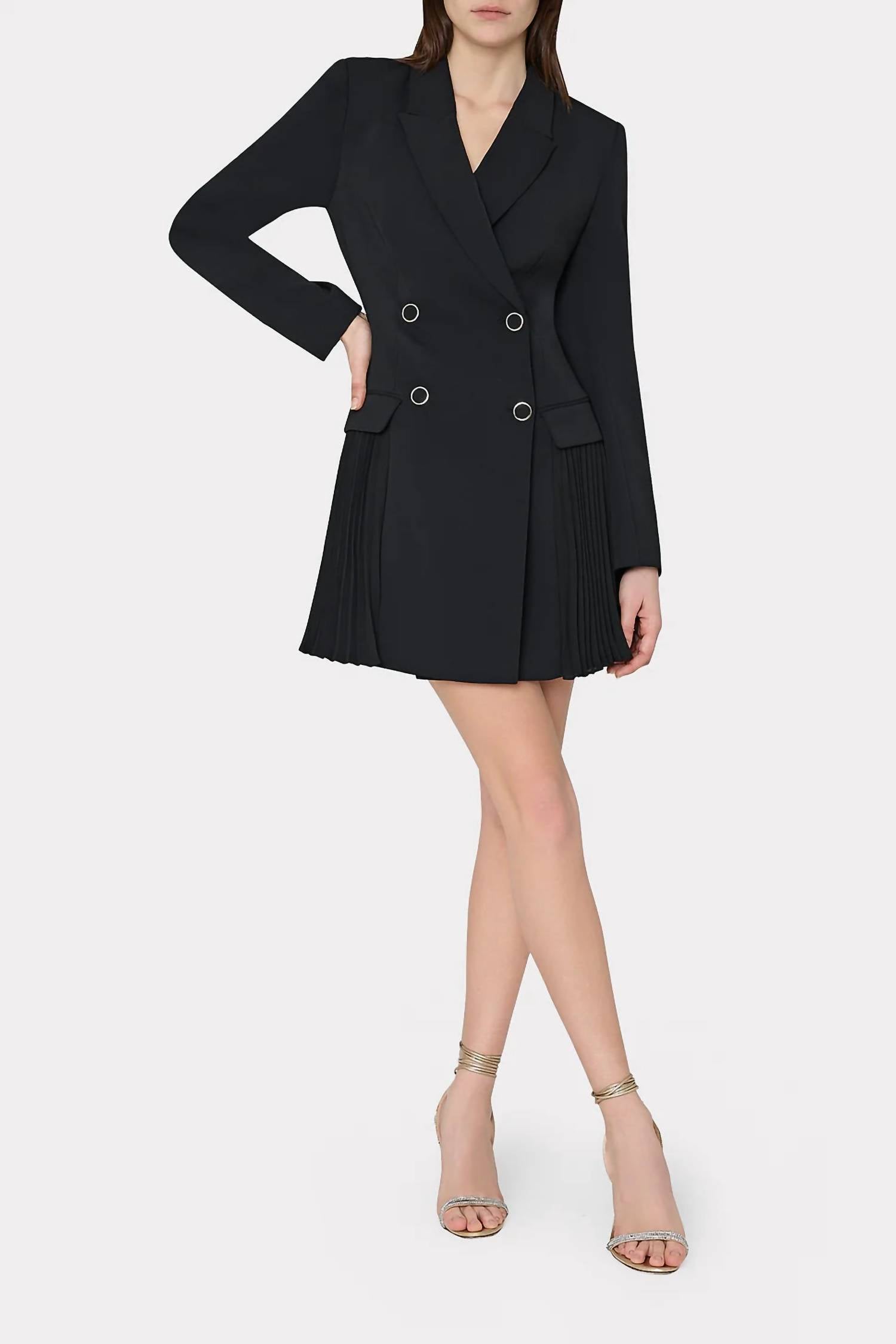 Milly - Pleated Blazer Dress