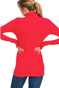 Zenana - Premium Microfiber Mock Neck Top
