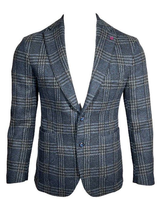 Sartoriale - MEN WOOL & CASHMERE CHECK BLAZER