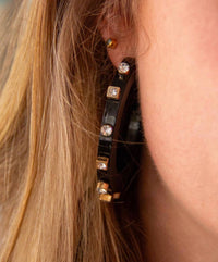 Smith & Co - Women's Small City Girl Jewel Hoop Earring