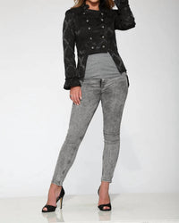 Orchid Bloom - Brocade Ruffle Detail Jacket