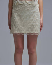 Q2 - Scalloped Sequin Mini Skirt