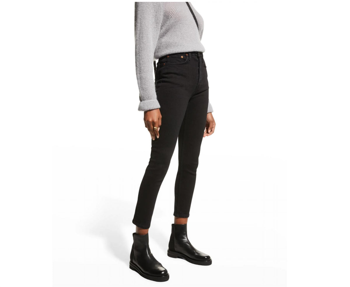90S High Rise Ankle Cropped Jeans