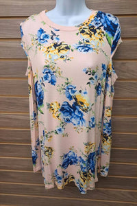 Auditions - Women's Floral Cold Cap Shoulder Long Sleeve